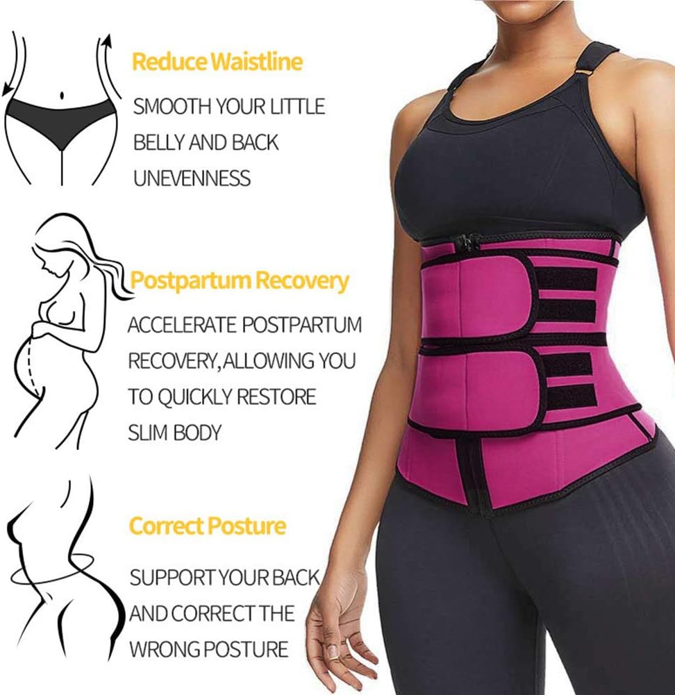 Original / Waist Trainer Belt-Slimming Body Shaper Belts Sport Girdle (Black)