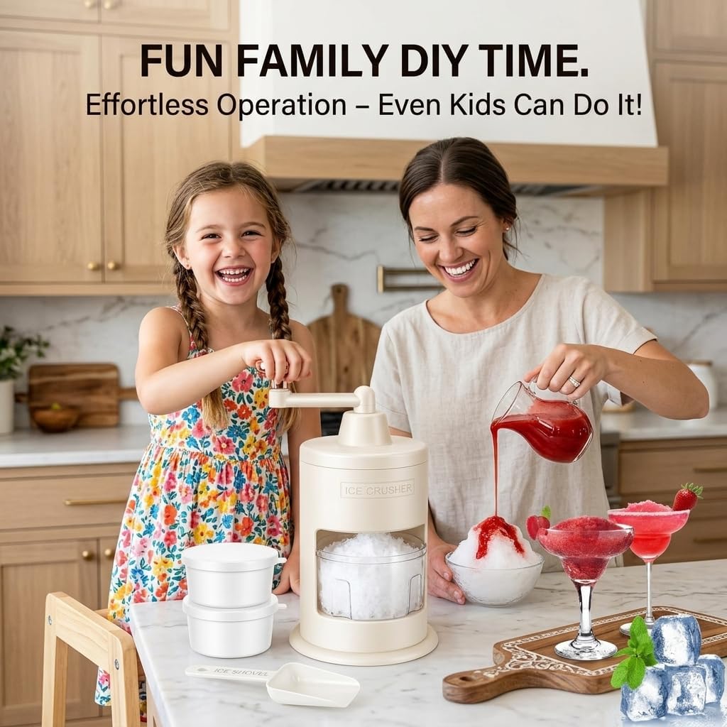 Manual Ice Shaver & Gola Ganda Maker – Portable Ice Crusher Machine
