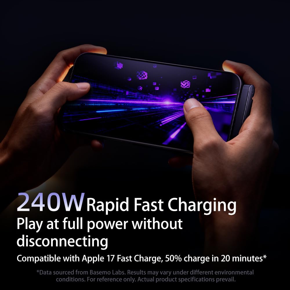240W Type-C to Type-C Fast Charging Cable with Adjustable Stand – 1.5M PD 3.1 90° Elbow Gaming Cable