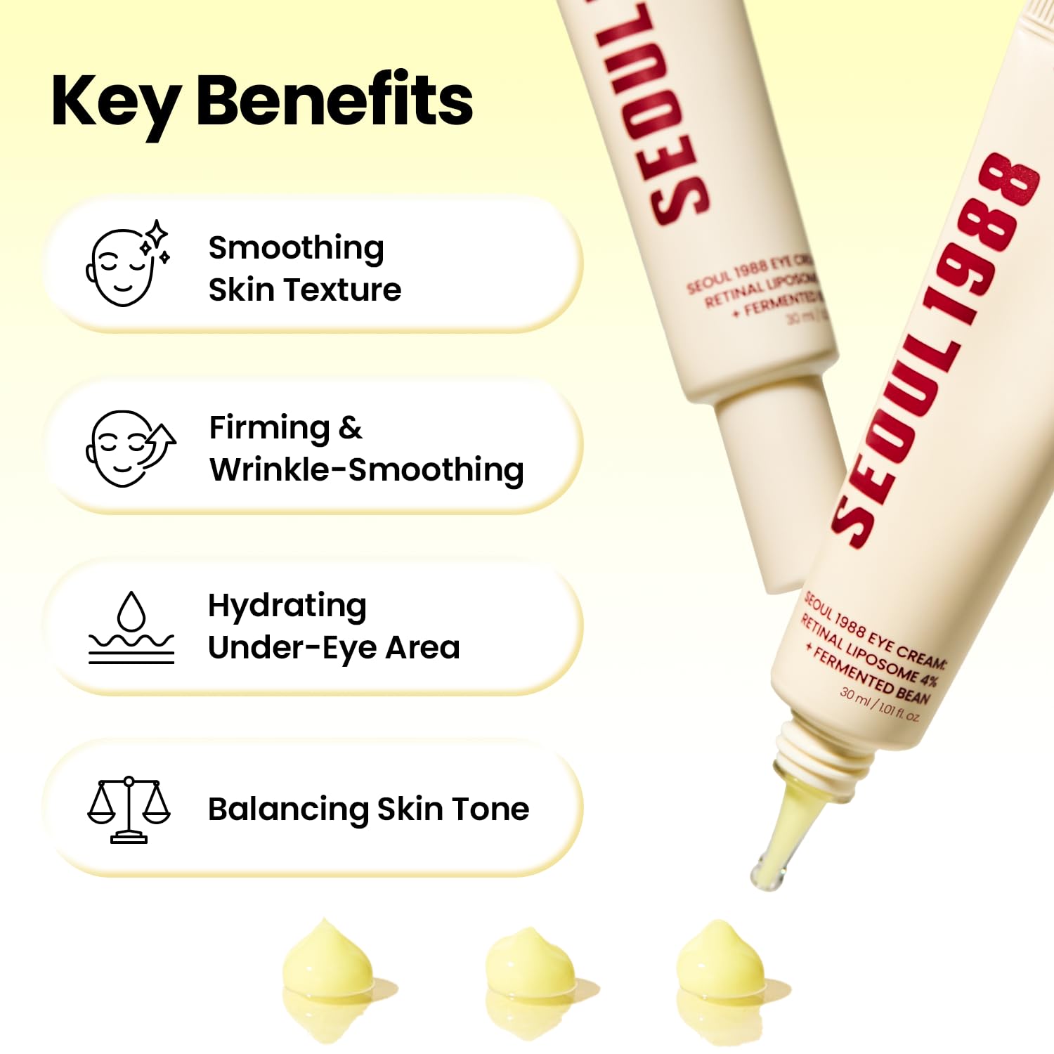 K-SECRET SEOUL 1988 Eye Cream: Retinal Liposome 2% + Fermented Black Bean – Advanced Anti-Aging & Brightening Formula - 30ml
