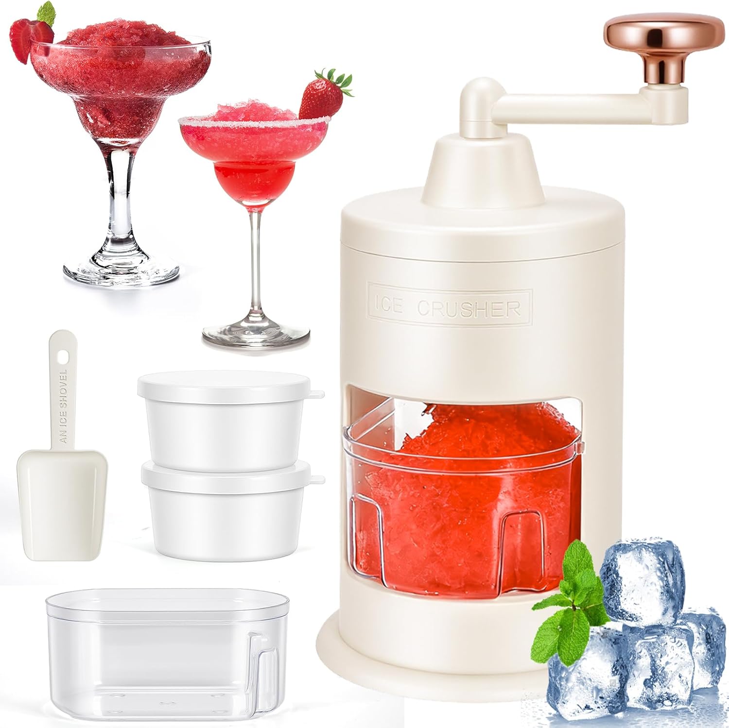 Manual Ice Shaver & Gola Ganda Maker – Portable Ice Crusher Machine