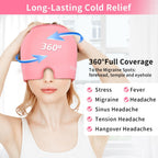 Migraine Relief Hat, One Size Fits All, Reusable Ice Gel Pack for Puffy Eyes, Stress Relief ( Random Color )