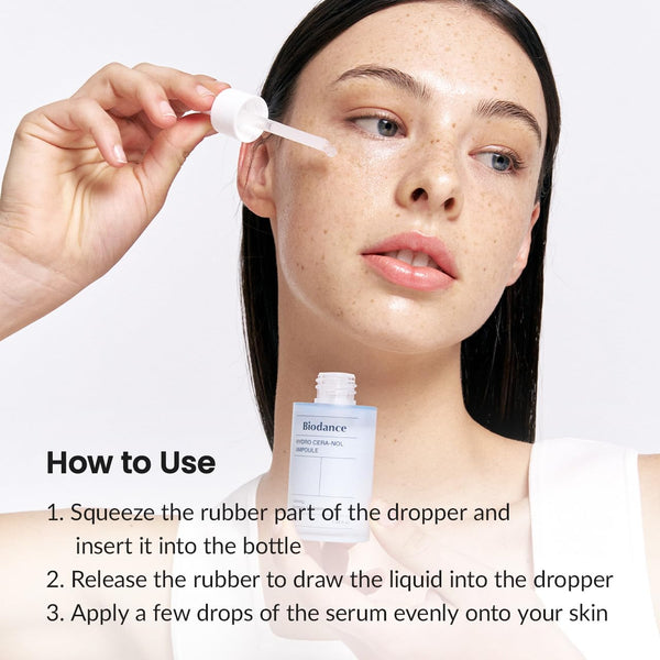Biodance Hydro Cera Nol Ampoule Hydrating Soothing Serum With Panthenol Ceramides And Hyaluronic Acid 30ml