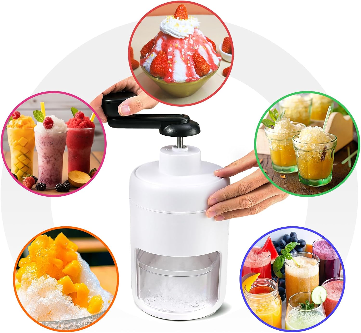 Manual Ice Shaver & Gola Ganda Maker – Portable Ice Crusher Machine