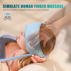 360 Degree Relaxation Electric Head Massager With Air Compression Kneading Heat Therapy Type C Port Rechargeable