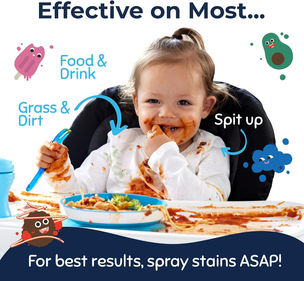 IMPORTED ! Miss Mouth's Messy Eater Stain Treater Spray - Stain Remover - Newborn & Baby Essentials - No Dry Cleaning Food, Grease, Coffee Off Laundry, Underwear, Fabric - 100ml (For every color)