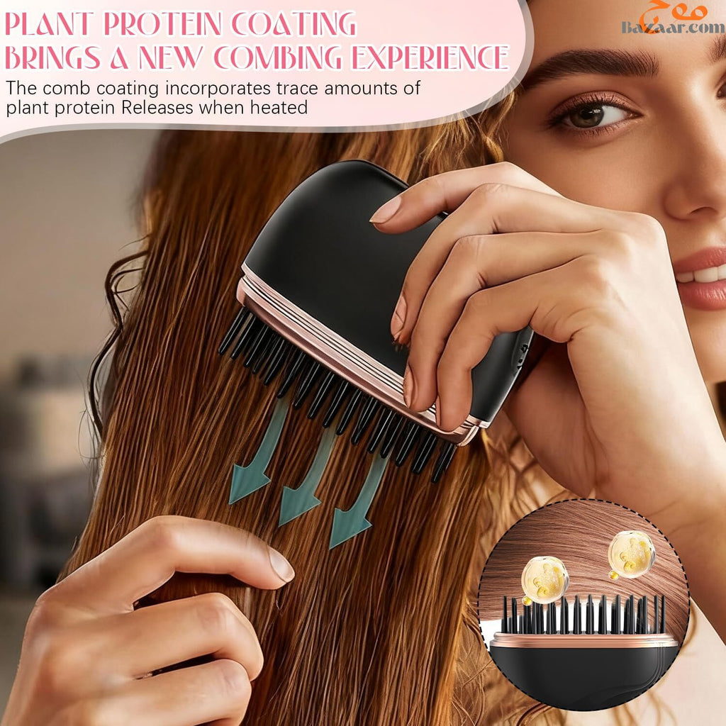Mini Hair Straightening Comb Wireless Portable Hair Styler