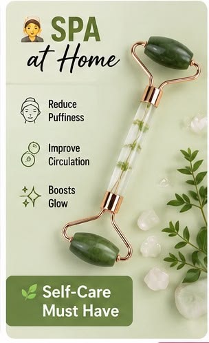 Combo deal One Step Hot Air Brush (Dryer + Styler + Straightener + and Curler) + Jade Roller for Face