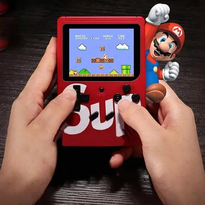 SUP Player Game Console | 400 in 1 Handheld Retro | 3" LCD Screen | Rechargeable Battery | TV Compatible (Random Colour)