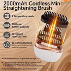 Mini Hair Straightening Comb Wireless Portable Hair Styler