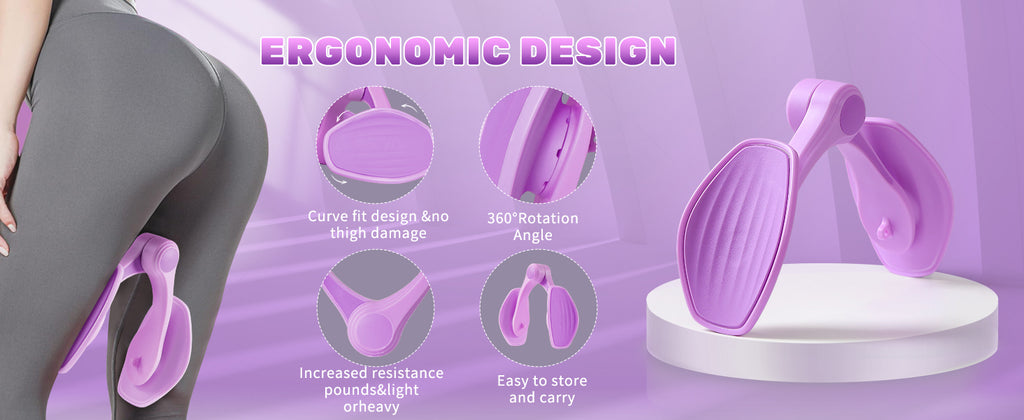 Thigh Master Hip Trainer Kegel Exerciser,Pelvic Floor Exercise Devices for Arm Leg,Inner Thigh Exercise Equipment Kegel Exercise Products for Women Home Gym