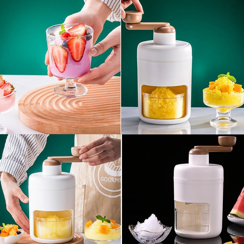 Manual Ice Shaver & Gola Ganda Maker – Portable Ice Crusher Machine