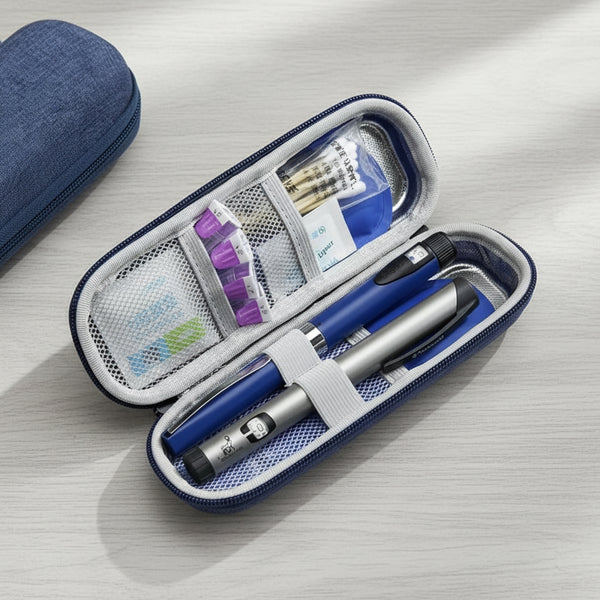 Insulin Pen Cooling Travel Box Diabetes Medication Insulation Cooling Storage Box, with Reusable Ice Packs, Suitable for Insulin Pen and Diabetes Supplies Storage Insulation Bag (Random Color)