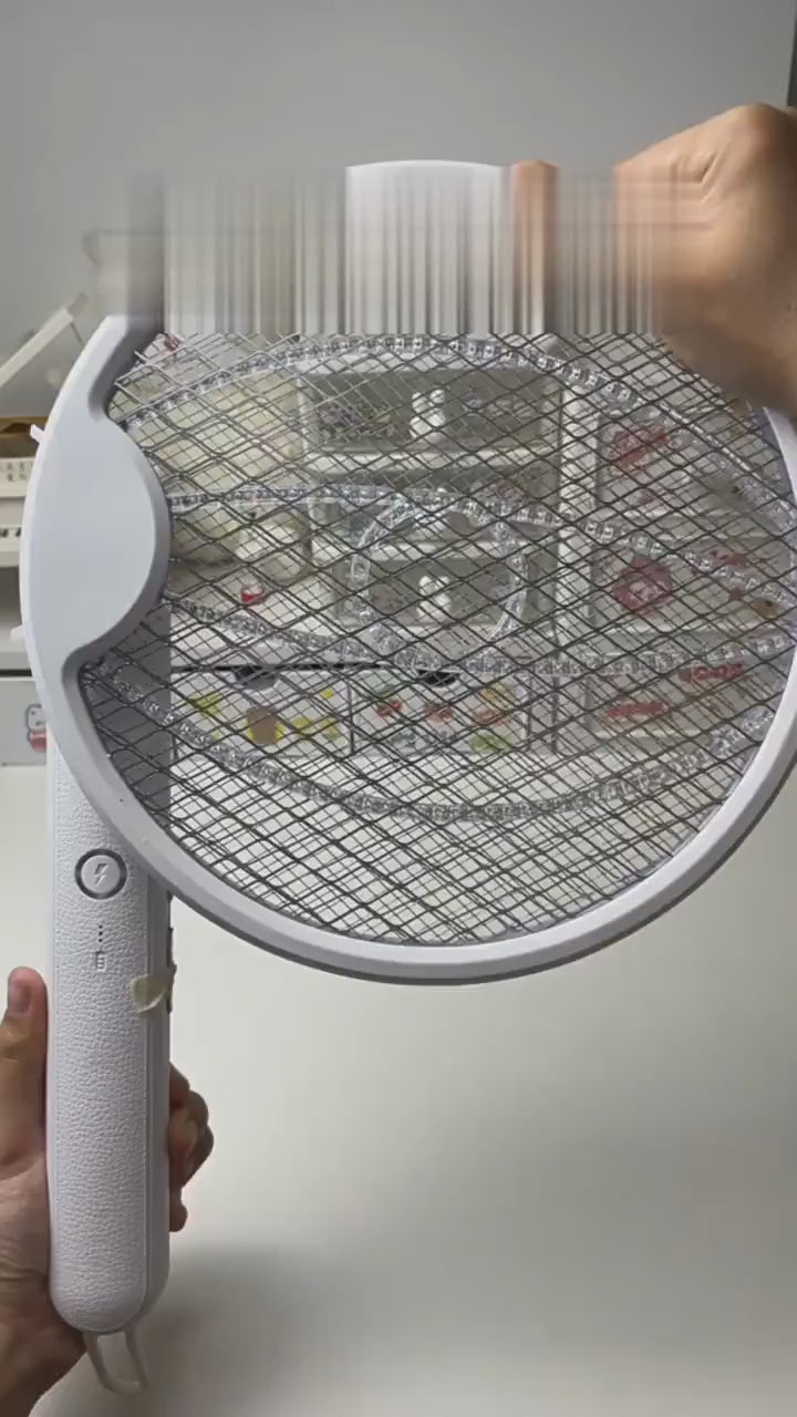 Foldable Mosquito Killer Trap | Electric Rechargeable Bug Zapper Racket For Indoor And Outdoor Mosquito And Insect Control (Random Color)