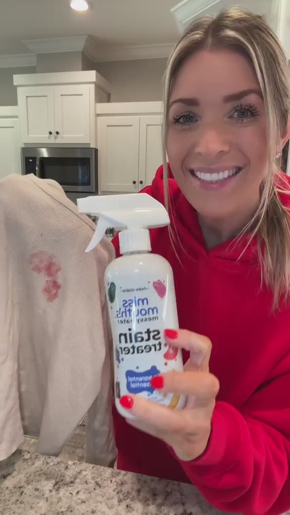 IMPORTED ! Miss Mouth's Messy Eater Stain Treater Spray - Stain Remover - Newborn & Baby Essentials - No Dry Cleaning Food, Grease, Coffee Off Laundry, Underwear, Fabric - 100ml (For every color)